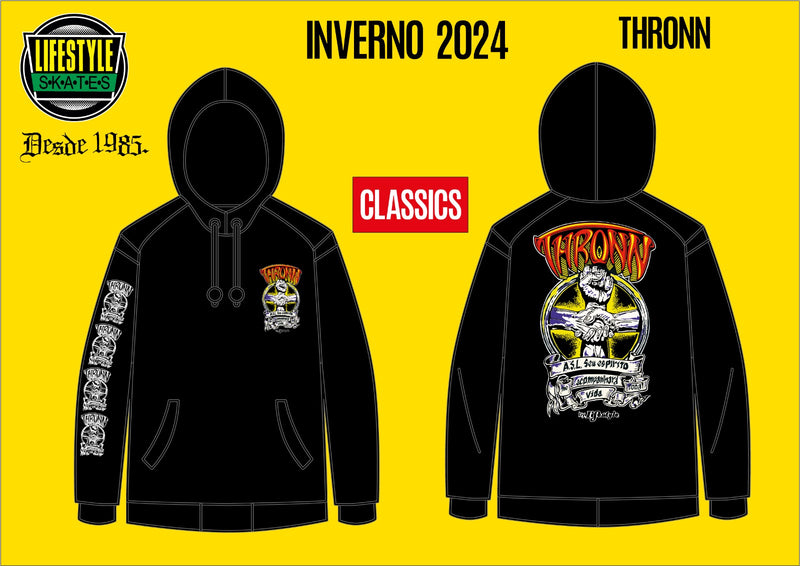 Blusa Moletom Capuz Model Thronn