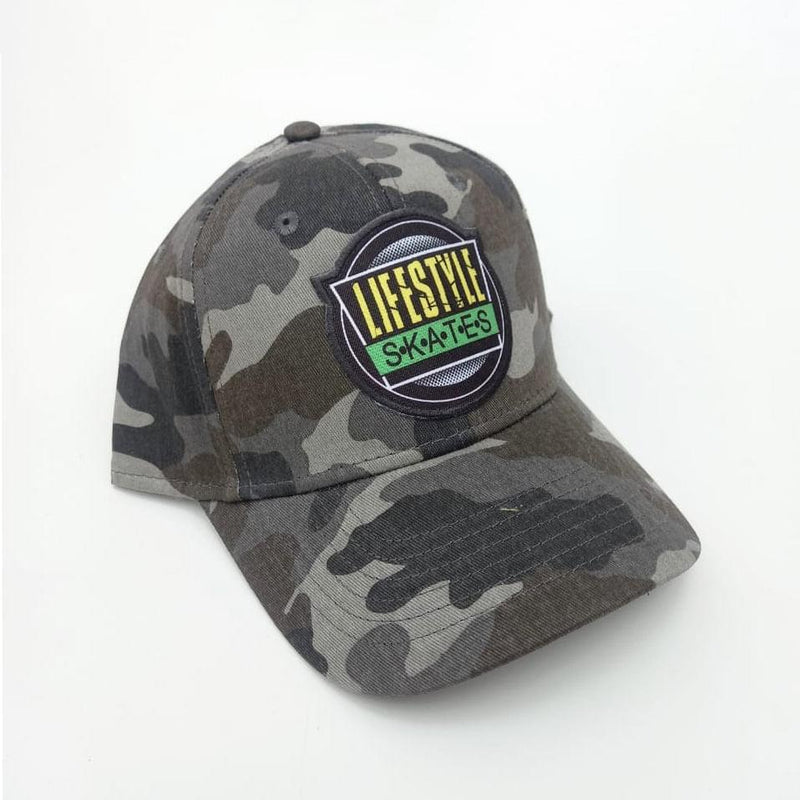 boné cinza camuflado aba curva old school - Lifestyle Skates